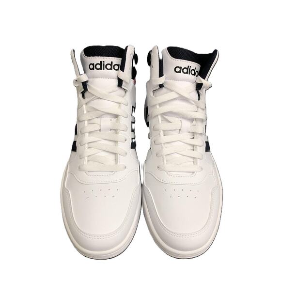 Adidas Hoops 3.0 Cloud White Legend Ink Rose Tone Mid Sneakers 9 - Picture 3 of 8